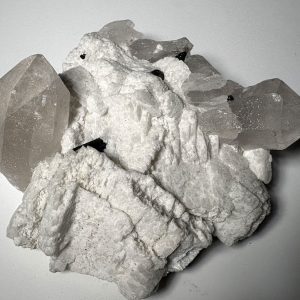 Cristal de roche et Tourmaline noire