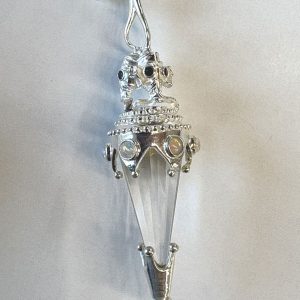 Pendule de Radiesthésie en Cristal de Roche Ganesh